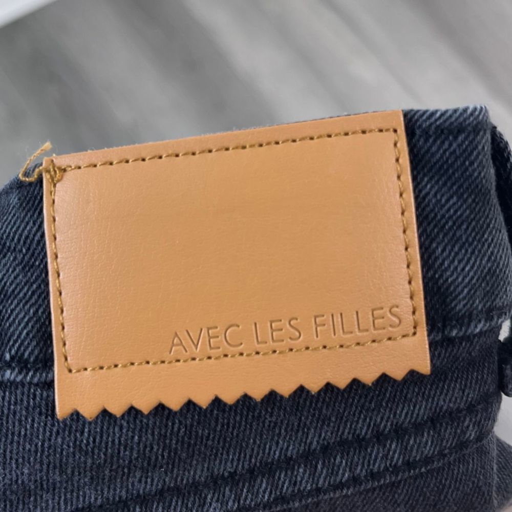 Avec Les Filles Women Size 29 Black Distressed Kick Flare Denim Cotton NEW Jeans - Picture 9 of 12